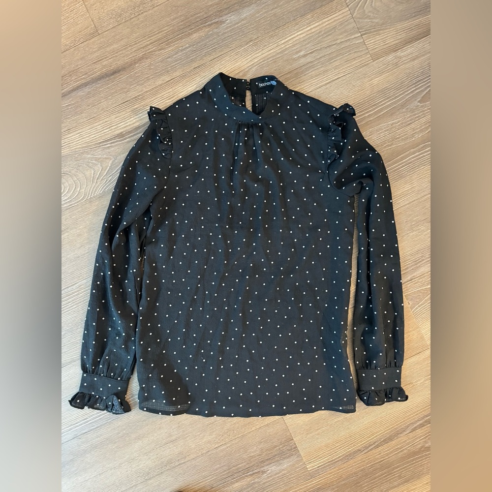 Polka dot blouse great for work